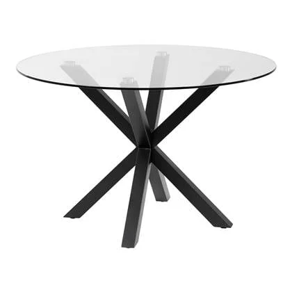 Kave Home Full Argo Eettafel - Ø 120 cm - Zwart