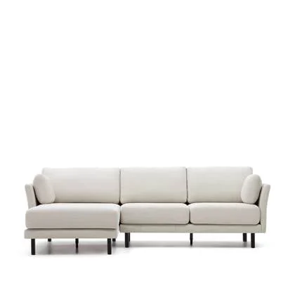 Kave Home - Gilma parel 3-zitsbank chenille met links|rechts chaise