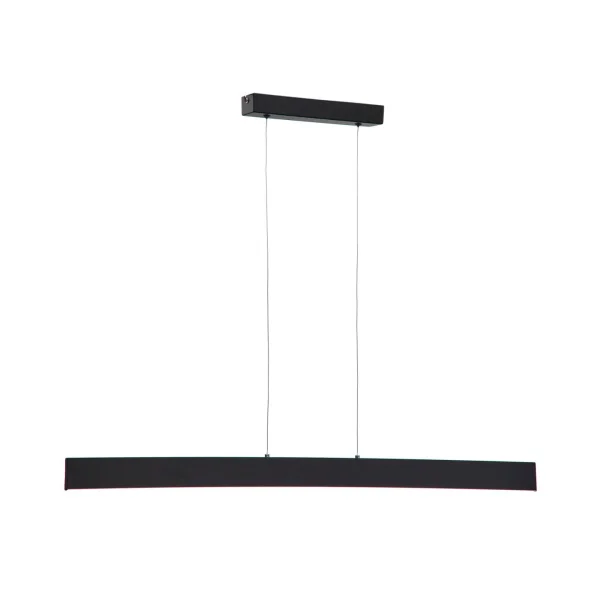 Kave Home Hanglamp Boadella LED-balk, 100cm - Zwart