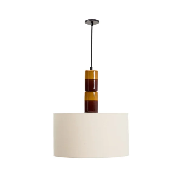 Kave Home Hanglamp Mavran Keramiek en stof - Meerkleurig