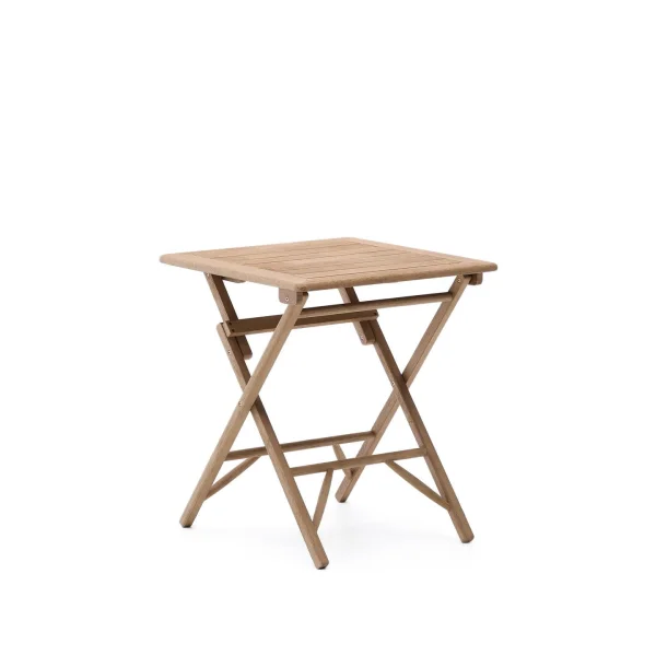 Kave Home Inklapbare Bistrotafel Dandara Acaciahout, 66 x 66cm - Naturel - Vierkant