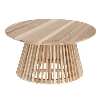 Kave Home Jeanette Salontafel Ø 80 cm - Massief Teakhout