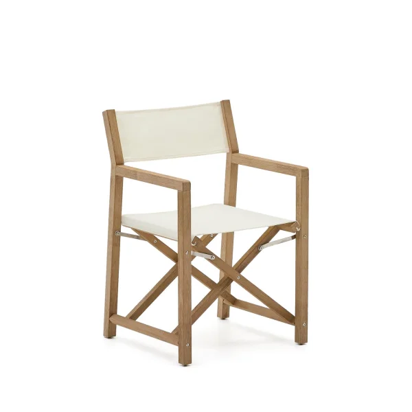 Kave Home Klapstoel Vilara Acaciahout - Wit