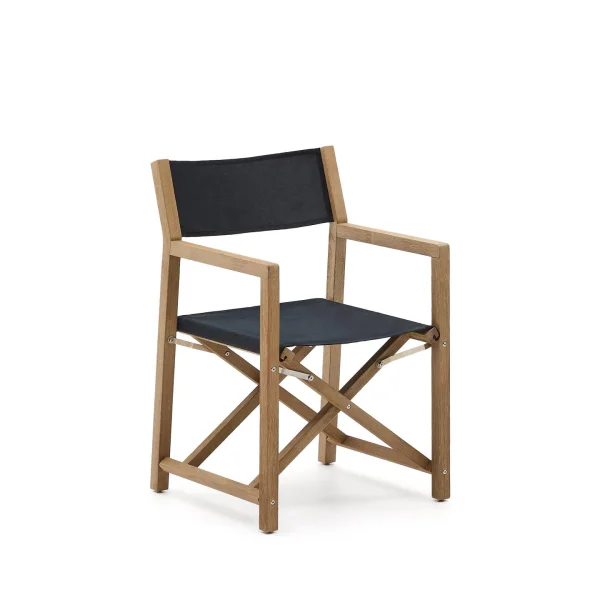 Kave Home Klapstoel Vilara Acaciahout - Zwart