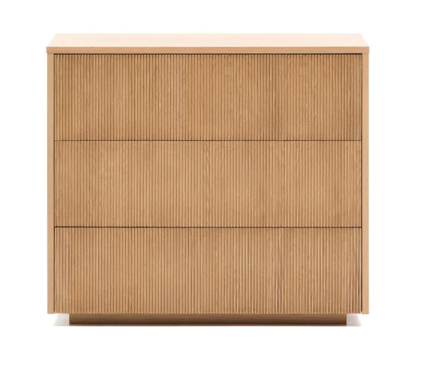 Kave Home Ladekast / Commode Helvine Eiken, Met 3 laden - Bruin