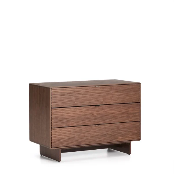 Kave Home Ladekast Norlen Walnootfineer, Met 3 laden - Bruin