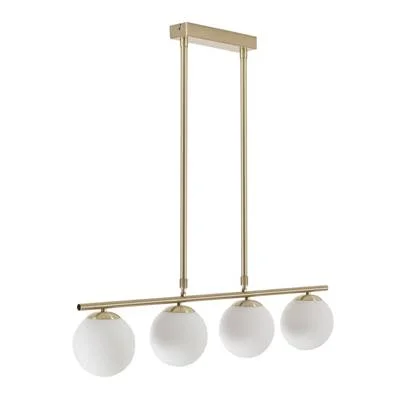 Kave Home - Mahala stalen plafondlamp met messing afwerking en vier