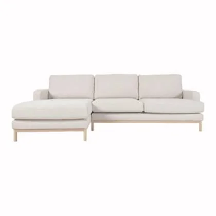 Kave Home Mihaela 3-Zitsbank Chaise Longue Links - Wit