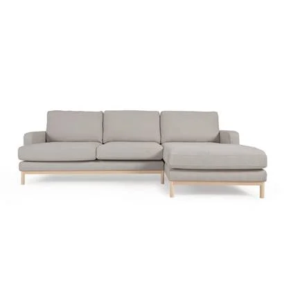 Kave Home - Mihaela 3-zitsbank met chaise longue rechts in grijs