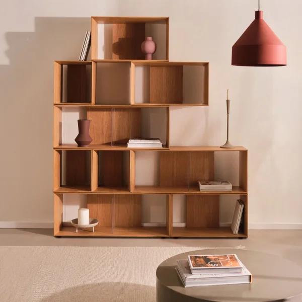 Kave Home Modulair Wandrek Litto Eiken, 152 x 101cm - Naturel