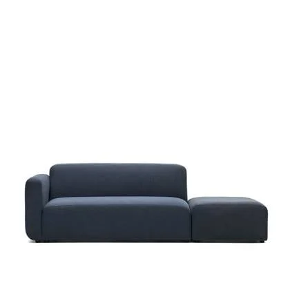 Kave Home - Neom 2-zits modulaire bank met blauw eindpaneel 244 cm