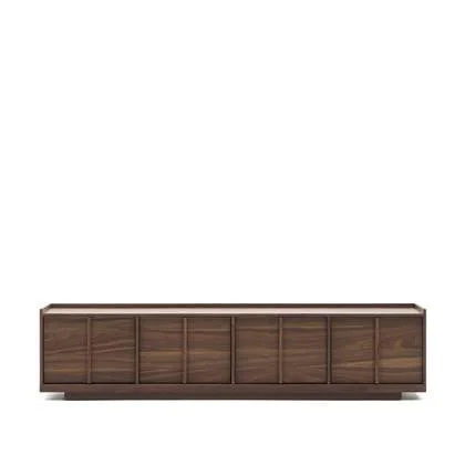 Kave Home - Onix tv-meubel van notenfineer in donkere afwerking 200 x