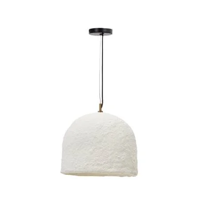 Kave Home - Plafondlamp Sineu van wit papier-maché Ø 34,5 cm