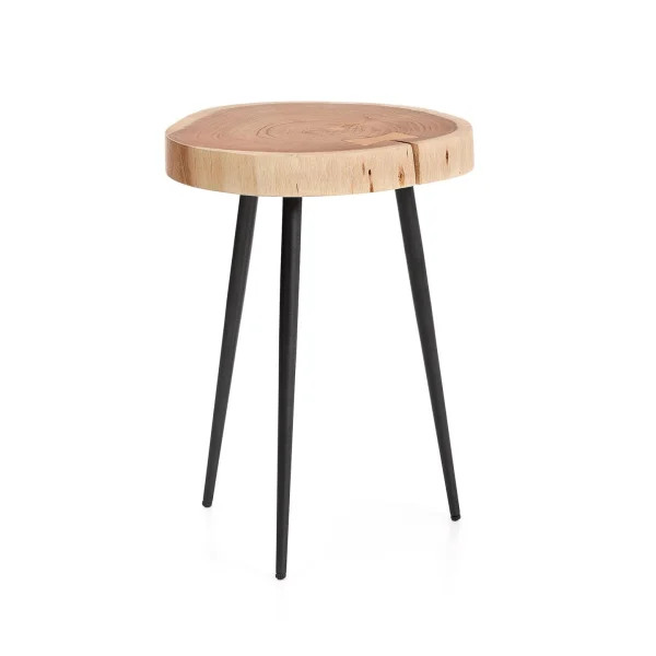 Kave Home Ronde Bijzettafel Tanive Acaciahout, 35cm - Naturel