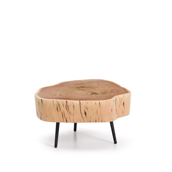 Kave Home Salontafel Tanive Acaciahout, 47 x 49cm - Naturel - Organisch