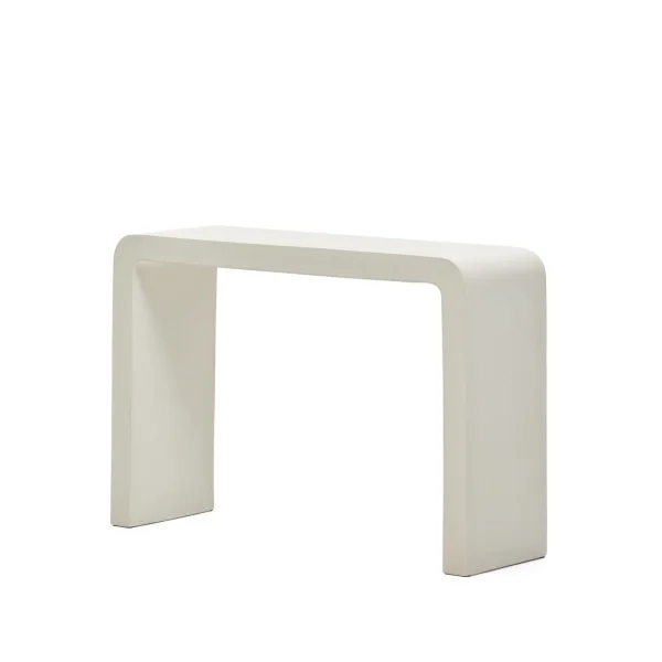 Kave Home Sidetable Aiguablava Cement, 120cm - Wit