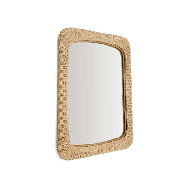Kave Home Spiegel Zilna Rotan, 79 x 58cm - Naturel