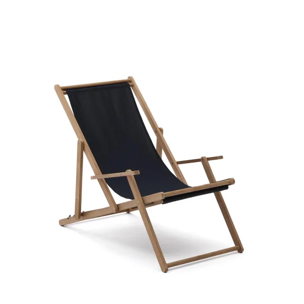 Kave Home Strandstoel Vilara Acaciahout - Zwart