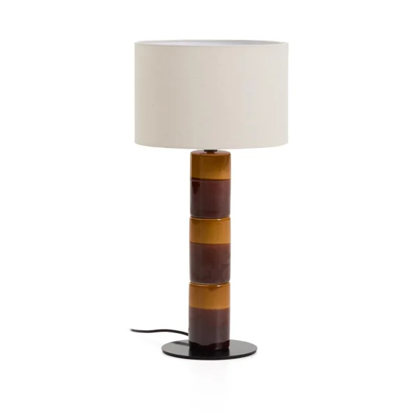 Kave Home Tafellamp Mavran Keramiek en stof - Meerkleurig