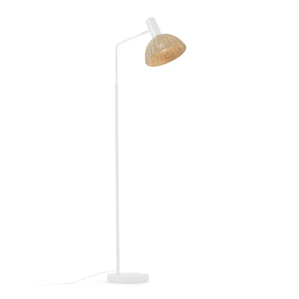 Kave Home Vloerlamp Damila Rotan - Wit