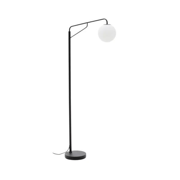 Kave Home Vloerlamp Eilo Glas en metaal - Zwart
