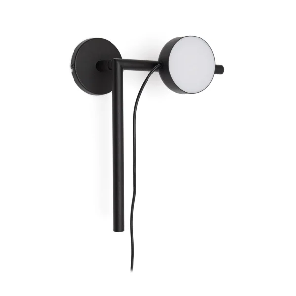 Kave Home Wandlamp Orey Met verplaatsbare spot - Zwart