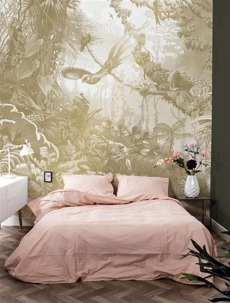 KEK Amsterdam-collectie Goud behang Tropical Landscapes Wit