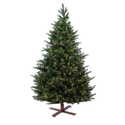 Kentucky Deluxe verlichte kunstkerstboom - 228 cm - Donkergroen - Ø145