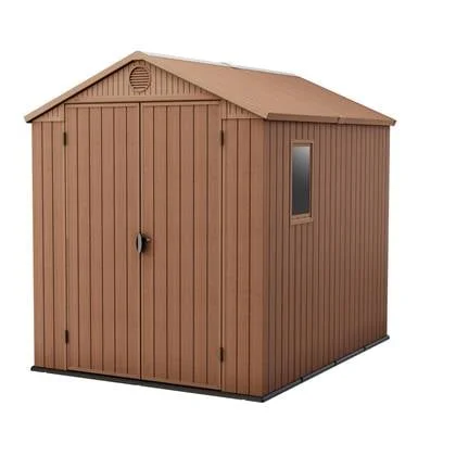 Keter Darwin 68 Tuinhuis - dubbele deuren - 190x244x221 cm - Bruin