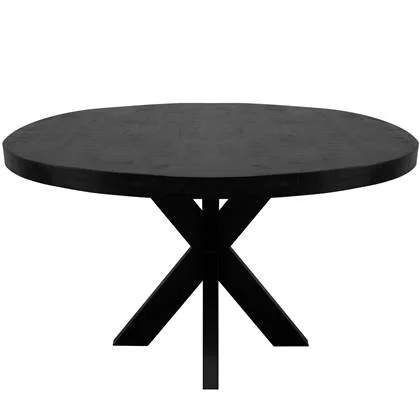 Kick eettafel Dax rond - 140cm - Zwart