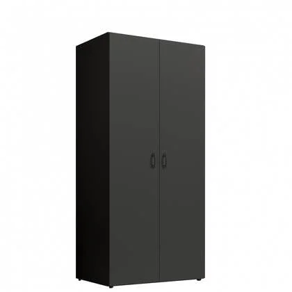 Kledingkast Baarlo - Grijs|Zwart|Antraciet - Spaanplaat