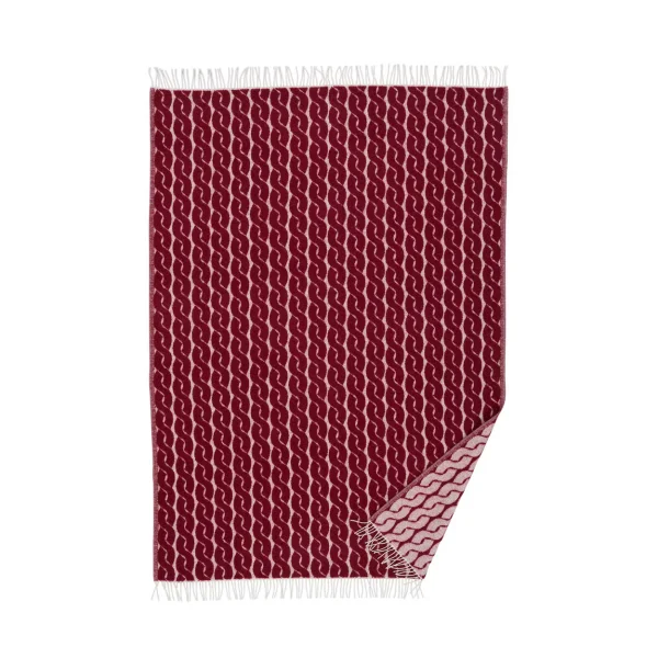 Klippan Yllefabrik Knit wollen deken 130x200 cm Bordeaux