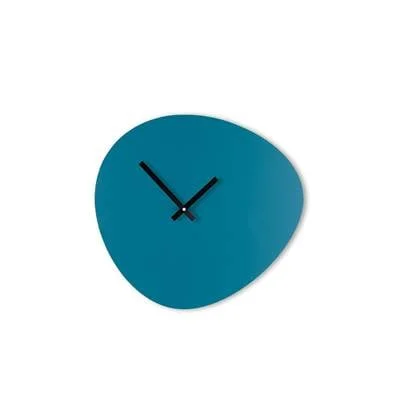 KLOQ Wandklok &apos;Pebble&apos; Petrol Blauw