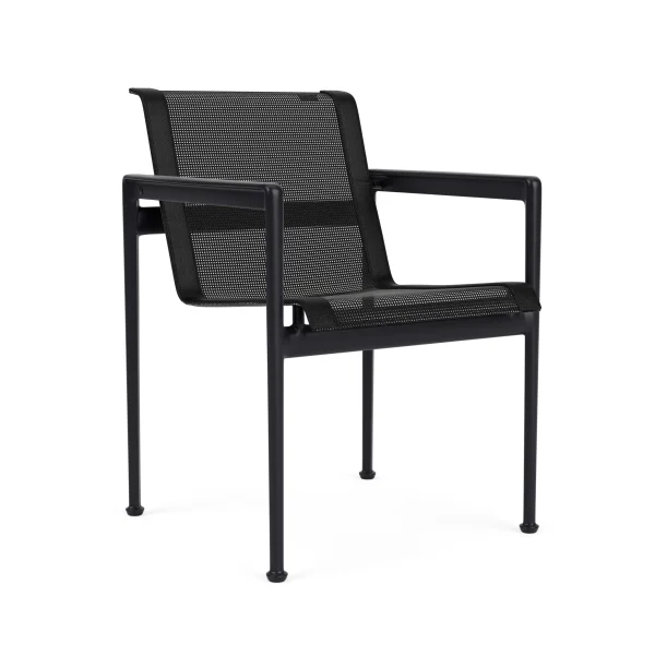 Knoll International 1966 eetkamerstoel met armleuningen - onyx