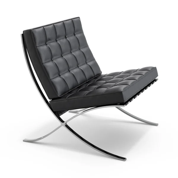 Knoll International Mies van der Rohe Barcelona Fauteuil - Standaard - Volo Black - zwart