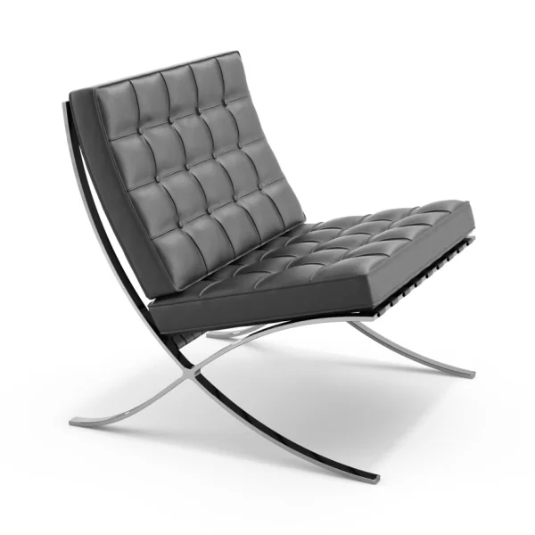 Knoll International Mies van der Rohe Barcelona Fauteuil - Standaard - Volo Cadet - donkergrijs
