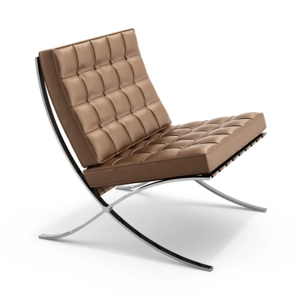 Knoll International Mies van der Rohe Barcelona Fauteuil - Standaard - Volo Tan - bruin