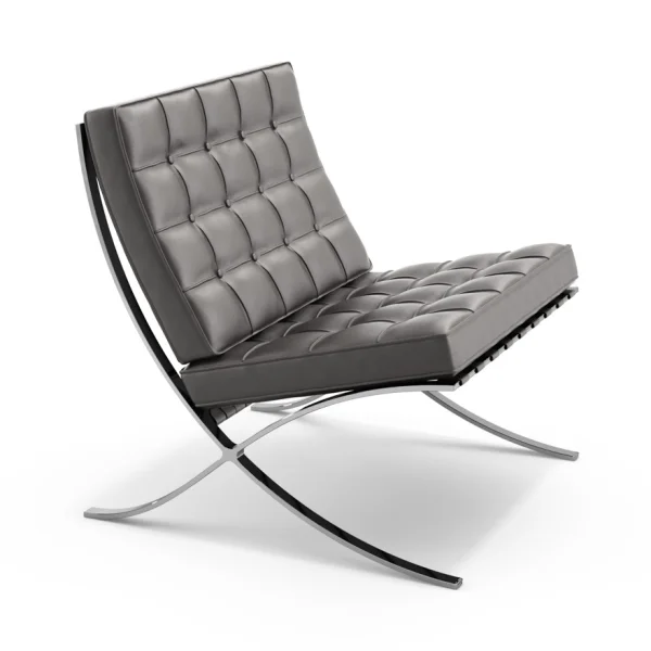 Knoll International Mies van der Rohe Barcelona Fauteuil - Volo Flint - grijs - Standaard