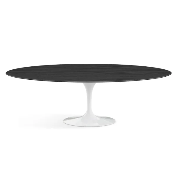Knoll International Saarinen eettafel - ovaal - geeboniseerd eikenhout - ovaal 244 x 137 cm - wit