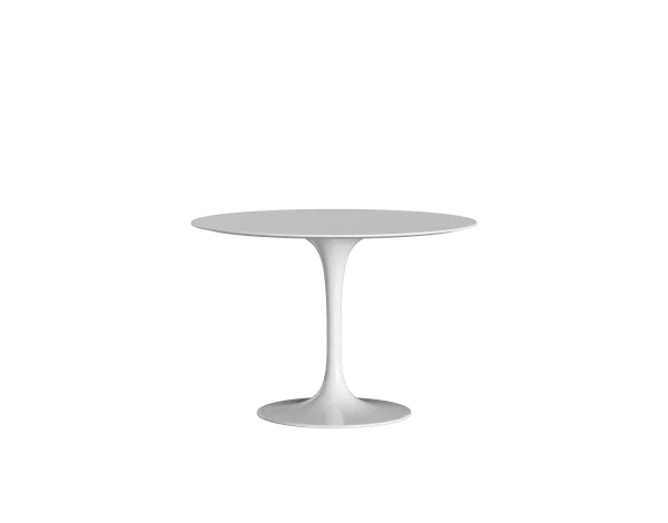 Knoll International Saarinen Eettafel - rond - Ø 107 cm - Laminaat wit - wit