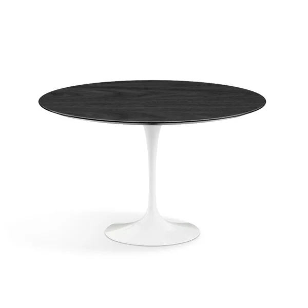 Knoll International Saarinen Eettafel - rond - Ø 120 cm - geeboniseerd eikenhout - wit