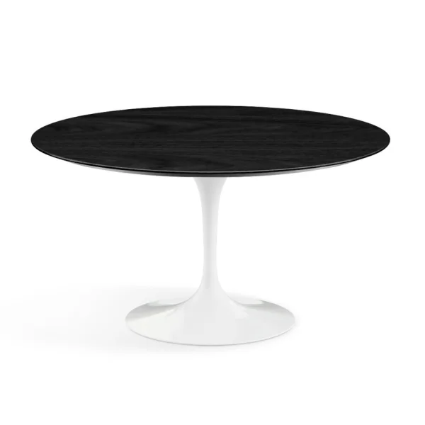 Knoll International Saarinen Eettafel - rond - Ø 137 cm - geeboniseerd eikenhout - wit