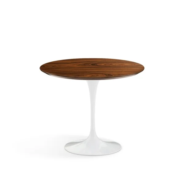 Knoll International Saarinen Eettafel - rond - Ø 91 cm - Santos Palisander fineer - wit