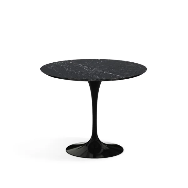 Knoll International Saarinen Eettafel - rond - zwart - Nero Marquina Marmor - hoogglans - Ø 91 cm