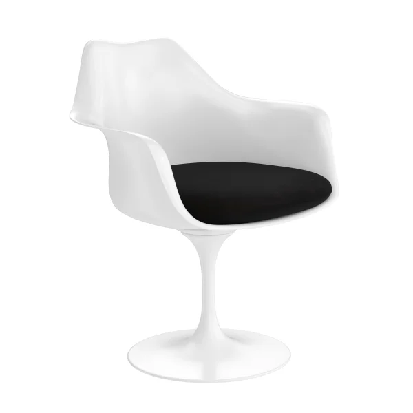 Knoll International Saarinen Tulip Armleunstoel - Eva 138 - nero - wit