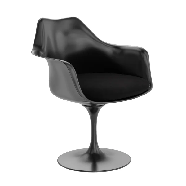 Knoll International Saarinen Tulip Armleunstoel - zwart - Eva 138 - nero