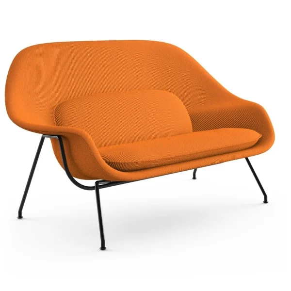 Knoll International Saarinen Womb Bank - Cato - oranje - zwart - Relax - Polyester vulling