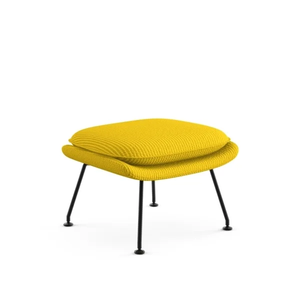 Knoll International Saarinen Womb Ottoman - Cato - geel - zwart - Relax - Polyester vulling