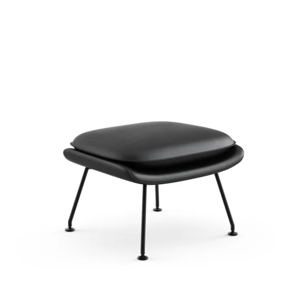 Knoll International Saarinen Womb Ottoman - Volo Black - zwart - zwart - Relax - Polyester vulling