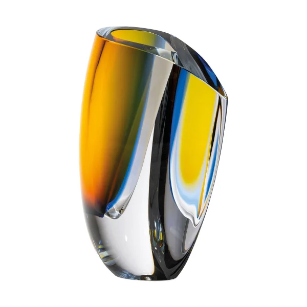 Kosta Boda Mirage vaas 31 cm Blauw-amber